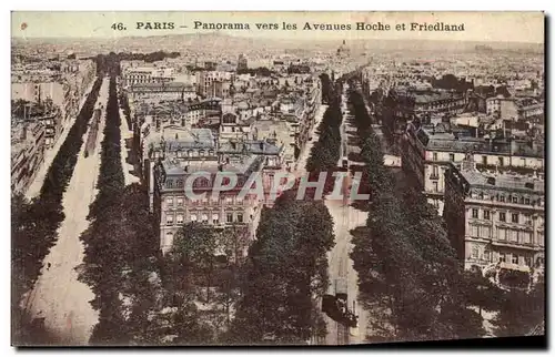 Cartes postales Paris Panorama Vers Les Avenues Hoche Et Friedland