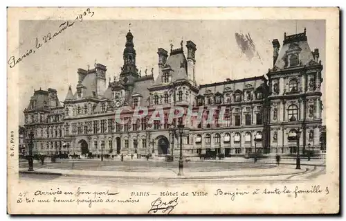 Cartes postales Paris Hotel de Ville