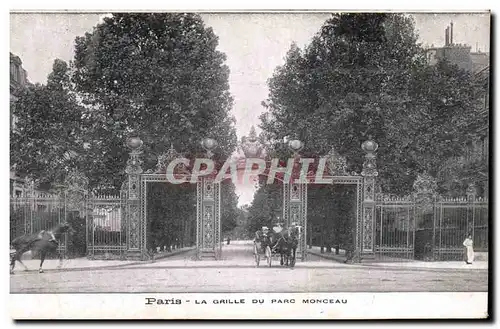 Cartes postales Paris La Grille Du Parc Monceau