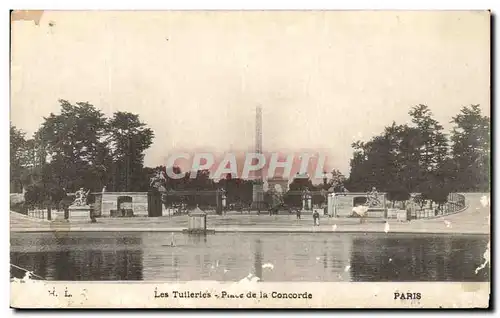 Ansichtskarte AK Paris Les Tuilleries place de la Concorde