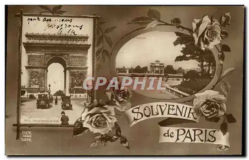 Ansichtskarte AK Souvenir De Paris Arc de Triomphe Tuileries