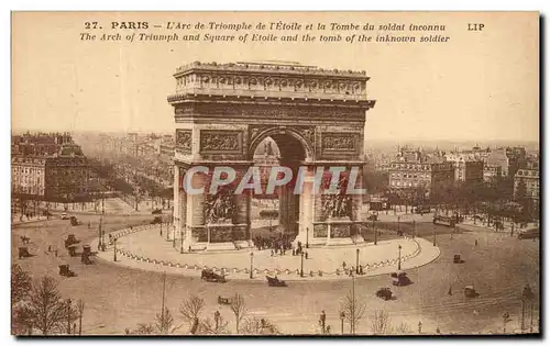 Cartes postales Paris L Arc De Triomphe de L Ecole et La Tombe du Soldat inconnu