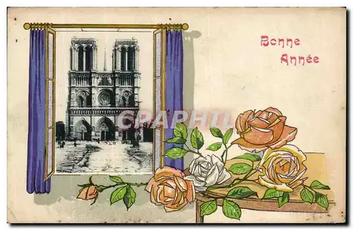 Cartes postales Bonne Annee Notre Dame de Paris