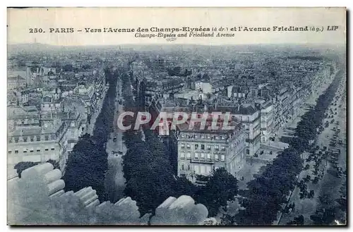 Ansichtskarte AK Paris Vers L Avenue des Champs Elysees et l avenue de Friedland