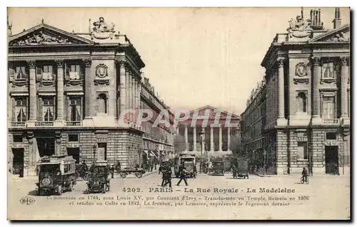 Cartes postales Paris La Rue Royale La Madeleine