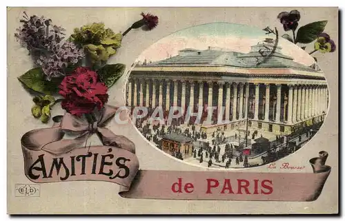 Cartes postales Amities de Paris La Bourse