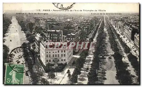 Ansichtskarte AK Paris Panorama Pris de L Arc De Triomphe de L Etoile