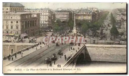 Ansichtskarte AK Paris La Place du Chateau et Le Boulevard Sebastopol