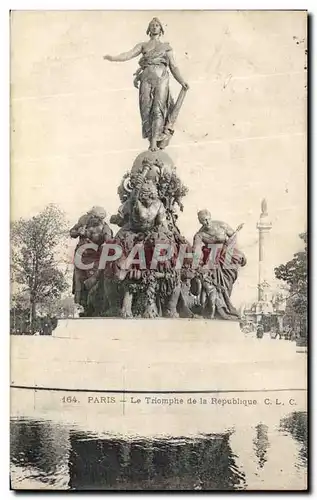 Ansichtskarte AK Paris Le Triomphe de la Republique Lion