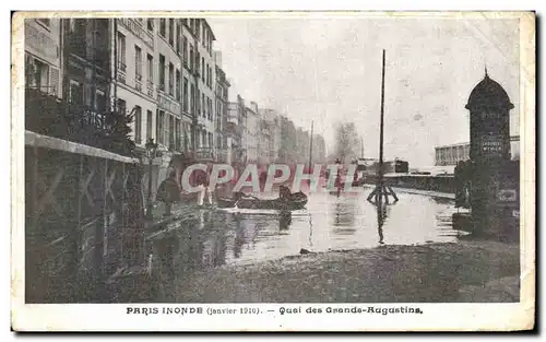 Ansichtskarte AK Paris Inonde Quai des Grands Augustins