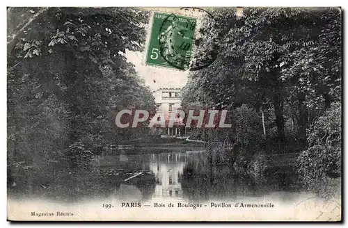 Cartes postales Paris Bois de Boulogne Pavillon d Armenonville