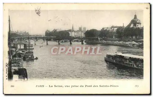 Ansichtskarte AK Paris La Seine Vue prise du pont des Saints Peres