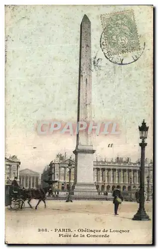 Cartes postales Paris Obelisque de Louqsor Place de la Concorde