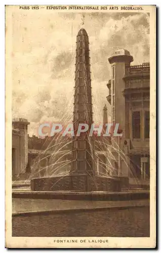 Ansichtskarte AK Paris Fontaine De Lalique Exposition Arts decoratifs