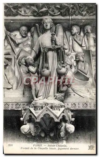 Cartes postales Paris Sainte Chapelle Portail de la Chapelle haute Jugement dernier