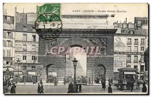 Cartes postales Paris Porte Saint Martin