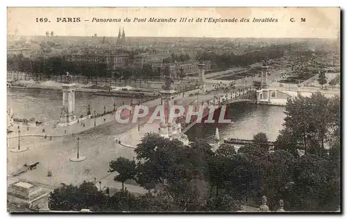 Cartes postales Paris Panorama du Pont Alexandre III et de l Esplanade des Invalides