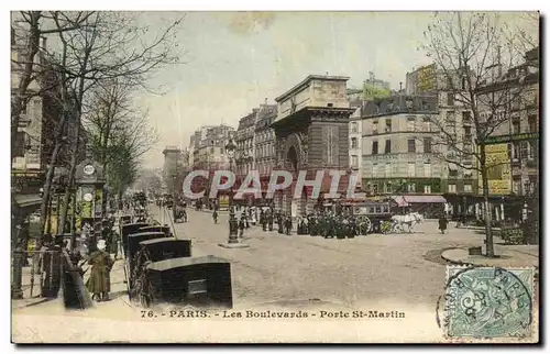 Cartes postales Paris Les Boulevards Porte St Martin