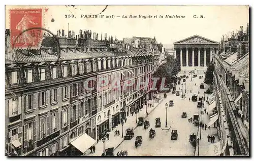 Cartes postales Paris La Rue Royale et la Madeleine