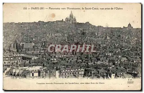 Ansichtskarte AK Paris Panorama vers Montmartre le Sacre Coeur Vue Prise de l Opera