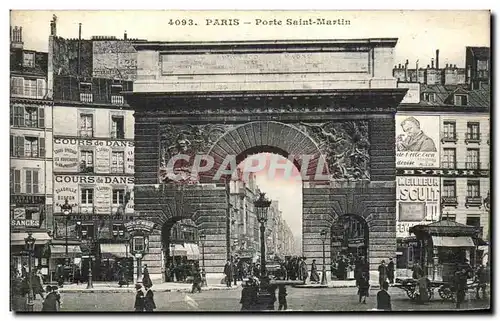 Cartes postales Paris Porte Saint Martin