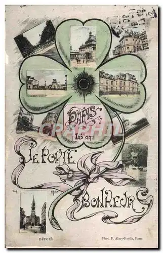 Cartes postales Paris Le Porte Bonheur Trefle