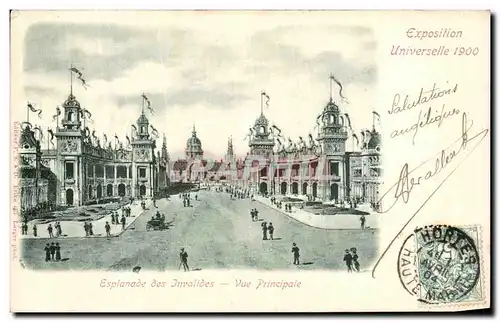 Cartes postales Paris Esplanade des Invalides Vue Principale Exposition universelle 1900