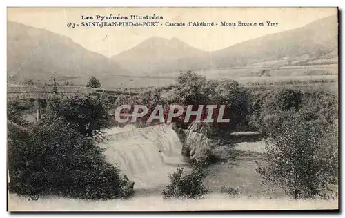 Cartes postales Saint Jean Pied de Port Cascade d Akelarre Monts Erozate et Yrey