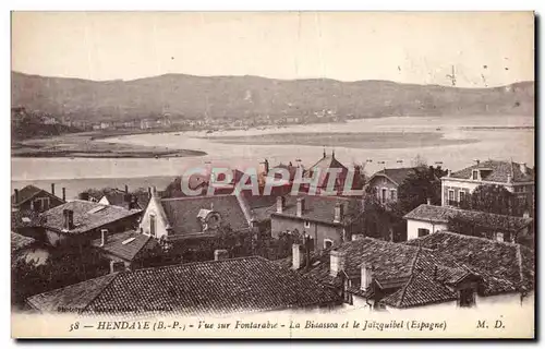 Ansichtskarte AK Hendaye Vue sur Fontarabie La Bidassoa et le Jaizquibel