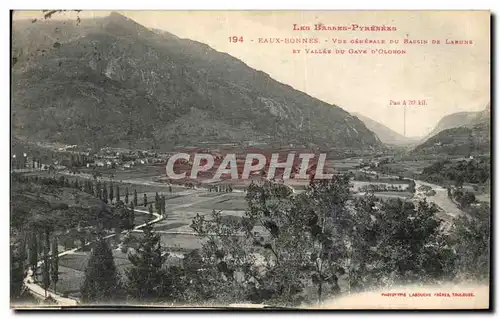 Cartes postales Eaux Bonnes Vue Generale Du Bassin De Laruns et vallee du Gave d Oloron