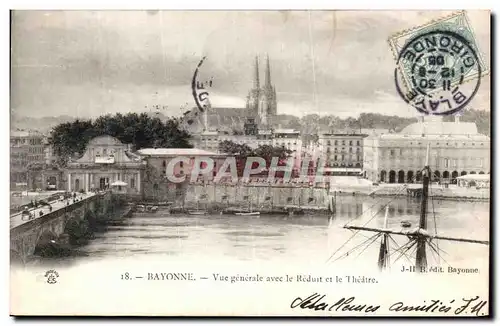 Cartes postales Bayonne Vue Generale avec le Reduit et le Theatre