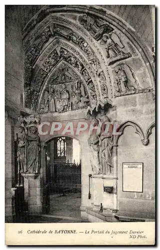 Ansichtskarte AK Cathedrale de Bayonne Le Portail du Jugement Dernier