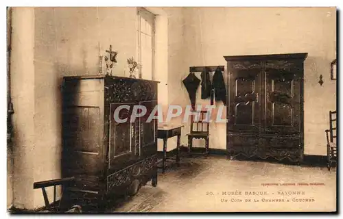 Cartes postales Musee Basque Bayonne Un Coin De La Chambre A Coucher