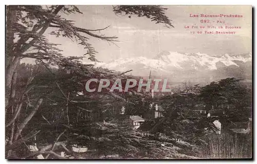 Ansichtskarte AK Pau Le Pic Du Midi De Bigorre Vu Du Parc Beaumont