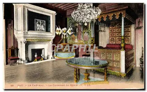 Cartes postales Pau Le Chateau La Chambre De Henri IV