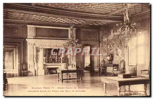 Ansichtskarte AK Pau Chateau Henri Grand Salon De Reception Ancienne salle du trone des rois de Navarre