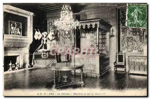 Cartes postales Pau Le Chateau Chambre Ou est Ne Henri IV