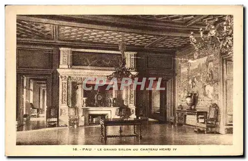 Ansichtskarte AK Pau Le Grand Salon Du Chateau Henri IV