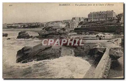 Ansichtskarte AK Biarritz Vue Generale Prise de La Cloche d Alarme