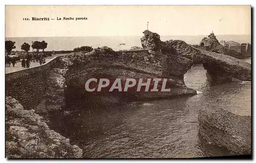 Ansichtskarte AK Biarritz La Roche Percee