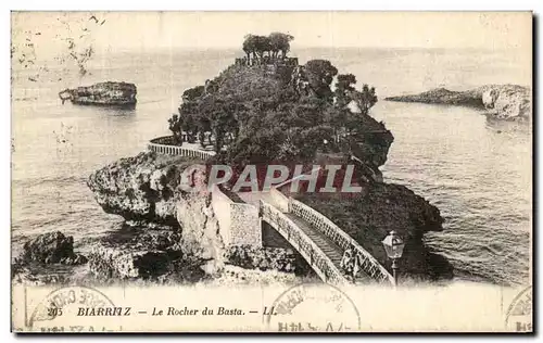 Cartes postales Biarritz Le Rocher du Basta