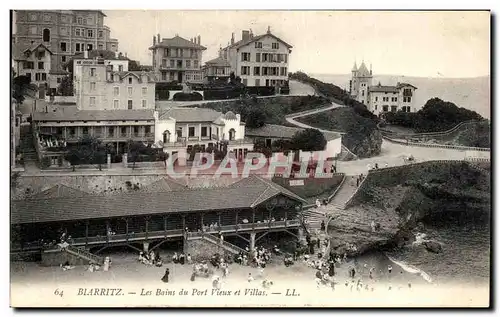 Ansichtskarte AK Biarritz Les Bains Port Vieux et Villas