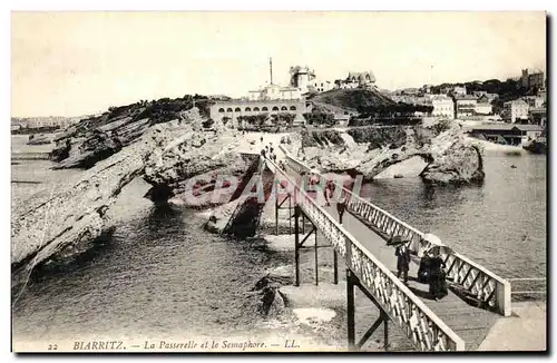 Cartes postales Biarritz La Passerelle et Le Semaphore