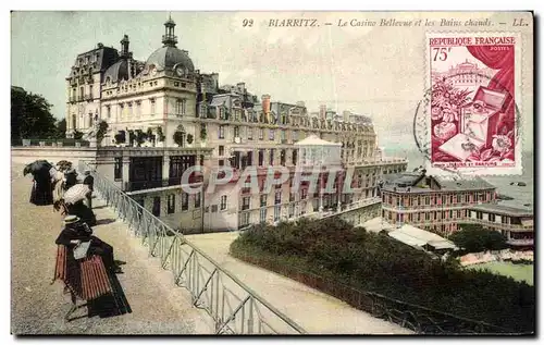 Cartes postales Biarritz Le Casino Bellevue et Les Bains Chauds