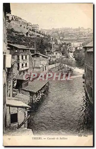 Cartes postales Thiers Cascade de Salliens Lavoir Lavandieres