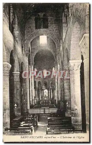 Ansichtskarte AK Eglise de Saint Nectaire L Interieur De L Eglise