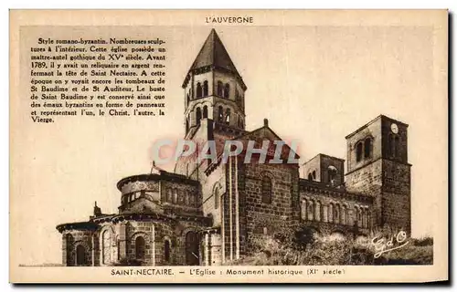 Cartes postales St Nectaire L Eglise Monument Historique