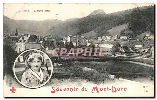 Cartes postales Souvenir Mont Dore Folklore Enfant Costume