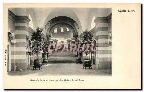 Cartes postales Mont Dore Grande Salle et Escalier de Bains Saint Jean