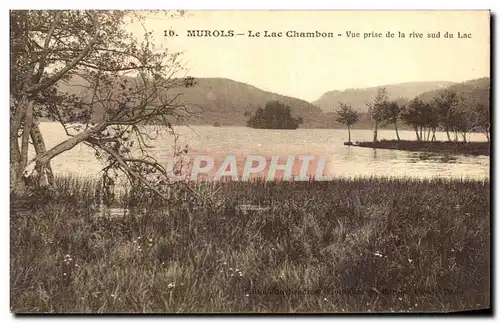 Cartes postales Murols Le Lac Chambon Vue Prise de La Rive Sud Lac